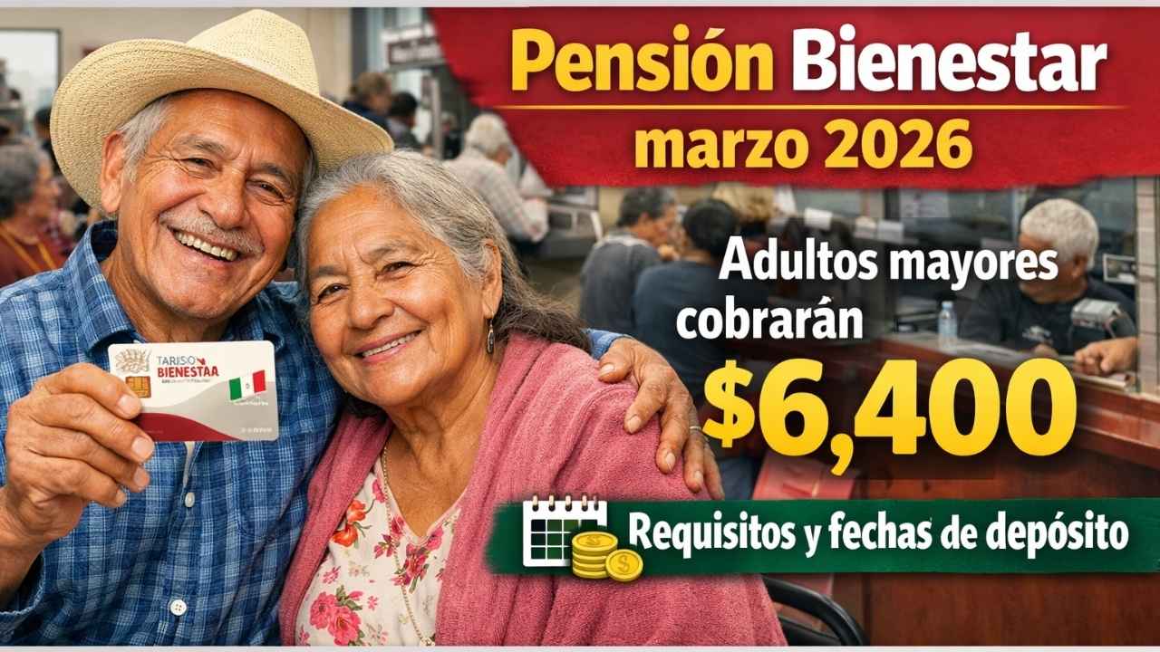 Pensión Bienestar marzo 2026: adultos mayores cobrarán $6,400, requisitos y fechas de depósito