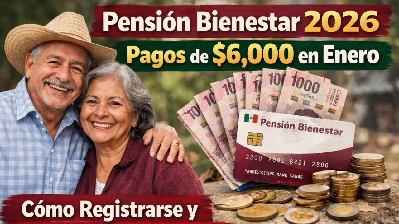 Pensión Bienestar 2026: pagos de $6,000 en enero, cómo registrarse y quiénes son beneficiarios