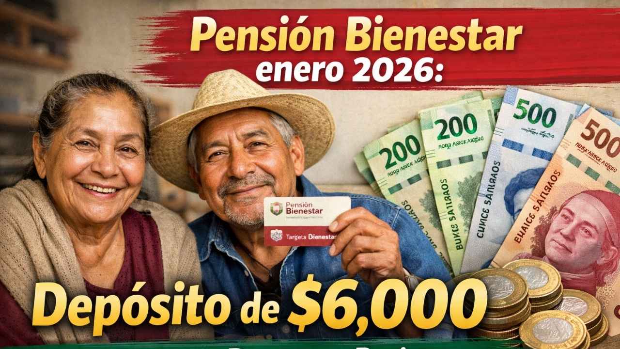 Pensión Bienestar enero 2026: depósito de $6,000, beneficiarios y pasos para registrarse