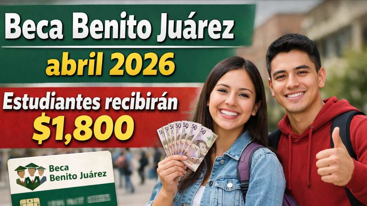 Beca Benito Juárez abril 2026: estudiantes recibirán $1,800, pasos para cobrar y fechas confirmadas