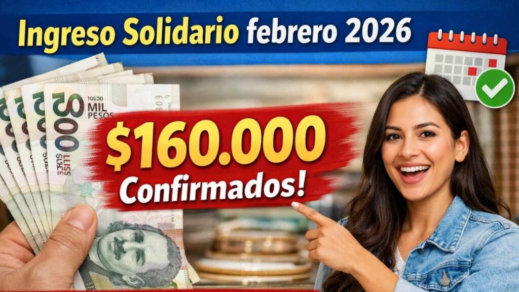 Ingreso Solidario febrero 2026 – $160.000 confirmados, requisitos y calendario de pagos