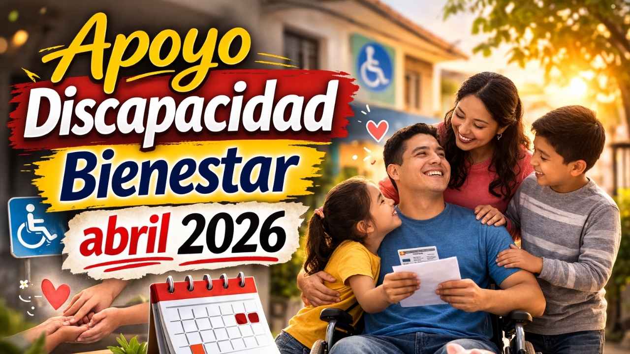 Apoyo Discapacidad Bienestar abril 2026: monto de $3,100, registro en línea y calendario oficial
